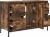 vidaXL Base per lavabo con cassetti in rovere fumé Anteprima dell’immagine prodotto 5