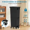 GOPLUS 32L Mülleimer 3 Fächer, 3 in 1 Tretmülleimer mit Produktbild-Vorschau 4