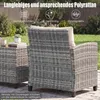 COSTWAY Gartenmöbel Set Polyrattan, 3-tlg. Balkonmöbel Produktbild-Vorschau 6