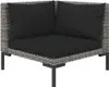vidaXL 3dílná zahradní souprava Dark Grey Semi-Round Poly Náhled obrázku produktu 7