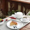 6 Stück Porzellan Butter- & Marmeladenschale 2-tlg. Holst Produktbild-Vorschau 2