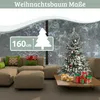 DELUKE® Weihnachtsbaum künstlich 160cm mit Schnee [Inkl. Produktbild-Vorschau 2