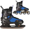 Two pairs of roller skates and ice skates are shown against a white background. One pair is in the foreground, and the other is in the background. Anteprima dell’immagine prodotto