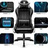 A collage of images showcasing the features of a black gaming chair. Voir les images du produit