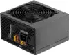 A black computer power supply unit (PSU) is shown from a diagonal angle against a white background. Produktbild-Vorschau