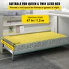 A murphy bed mechanism is shown extended from a wall unit, with a mattress on it. Produktbild-Vorschau