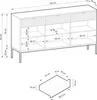 Masseno Kommode STELLARE 154 cm Sideboard mit 3 Schubladen Produktbild-Vorschau 5