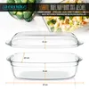 Arendo Auflaufform Borosilikatglas 4500 ml mit Glasdeckel, Produktbild-Vorschau 2