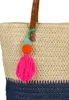 styleBREAKER Damen Bast Strandtasche 45 x 13 x 46 cm mit Produktbild-Vorschau 5