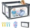 COSTWAY kojec dla dziecka 124 x 124 cm składany, przenośny Podgląd zdjęcia produktu 1