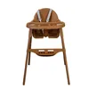 A brown high chair is shown against a white background. Produktbild-Vorschau