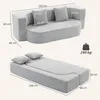 HOMCOM 2 in 1 Divano Letto 2 Posti con 2 Cuscini Anteprima dell’immagine prodotto 3