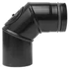 Pelletbogen 90° Ø80 mm mit Tür schwarz matt Produktbild-Vorschau 4