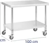 Expondo Royal Catering Edelstahltisch mit Rollen - PREMIUM Produktbild-Vorschau 5