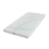 A white mattress topper with light blue wavy lines is shown on a white background. Podgląd zdjęcia produktu