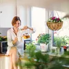 Set di 3 vasi sospesi Relaxdays, inserto in cocco, A x P: Anteprima dell’immagine prodotto 3