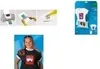 A collage of images showing the process of using transfer foils for t-shirts and a finished product with a person wearing a t-shirt with a transfer. Anteprima dell’immagine prodotto