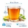 BigDean 6 Stück Teegläser Set Teegläser mit Henkel 230 ml Produktbild-Vorschau 2