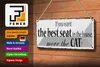 Blechschild Spruch 27x10cm if you want best seat move Cat Produktbild-Vorschau 3