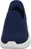 A close-up, rear view of a navy blue Skechers Go Walk Flex-Relish Slip-Ins sneaker. Produktbild-Vorschau