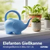 Gießkanne Elefant Kunststoff hellblau 24x20x12cm 1,5 Liter Produktbild-Vorschau 3