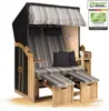 Strandkorb Ostsee 2-Sitzer 120cm breit in beige anthrazit Produktbild-Vorschau 1
