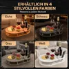 Couchbar für Wein Eiche mit 4 Glasschalen - Getränkehalter Produktbild-Vorschau 9
