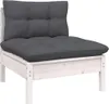 vidaXL 9-tlg. Garten-Lounge-Set mit Kissen Weiß Kiefer Produktbild-Vorschau 6