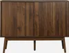 sweeek - Anrichte mit Holzdekor 115 cm - Dunkles Holz Produktbild-Vorschau 4