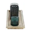 Sanga Tablett mit Teelichthaltern, Blue, Glas Produktbild-Vorschau 5