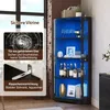 MODFU Eck-Glasvitrine mit LED,4-stufiger Standvitrine,165 Produktbild-Vorschau 8