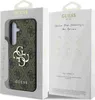A product packaging for a GUESS phone case, showing the case inside the box and marketing information on the side. Anteprima dell’immagine prodotto