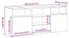 mobile TV vidaXL con luci LED look rovere nero 120x30x50 cm Anteprima dell’immagine prodotto 7