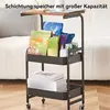 Servierwagen, Bücherregale, Küchenwagen, 2 Etagen, mobil Produktbild-Vorschau 8