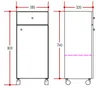 Badmöbel Edelstahl Badschrank Unterschrank auf Rollen 1 Produktbild-Vorschau 2