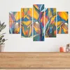 DEQORI Glasbilder 5-tlg 150x100 cm 'Exotisches Blättermeer' Produktbild-Vorschau 4