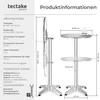 tectake® Aluminium-Bistrotisch Viktor wetterfest, klappbar Produktbild-Vorschau 5