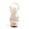 DELIGHT-613 Damen Sandale von Pleaser, Beige  , EU 39, US 9 Produktbild-Vorschau 2