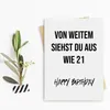 Geburtstagskarte Von Weitem 21 lustige Postkarte Produktbild-Vorschau 3