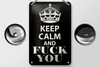 Blechschild Spruch 12x18cm Keep Calm and fuck you Produktbild-Vorschau 2