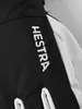 Skihandschuh "Army Leather Heli Ski - 5 finger" von Hestra; schwarz und weiß; mit gesticktem Logo. Náhľad obrázku produktu