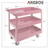 AREBOS Servante d'atelier rouge | 3 compartiments | jusqu'à Voir les images du produit 10
