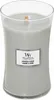 A WoodWick Lavender & Cedar scented candle in a clear glass jar. Produktbild-Vorschau