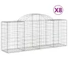 Gabionen mit Hochbogen 8 Stk. 200x50x80/100 cm Verzinktes Produktbild-Vorschau 1