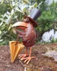 Gartenfigur Standfigur Gartendeko lustiger Rabe m. Schirm Produktbild-Vorschau 1
