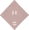 A pink knitted baby blanket with cutouts for car seat straps, laid flat on a white background. Produktbild-Vorschau