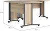 Schreibtisch - Eiche Braun 200x200x74,5h cm Produktbild-Vorschau 3