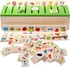 Holz Montessori Spielzeug für Kinder ab 3 Jahren,Lernbox Produktbild-Vorschau 3