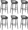 vidaXL 7-tlg. Bar-Set Weiß und Grau Produktbild-Vorschau 5