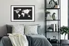 MuchoWow® MuchoWow® Gerahmtes Poster Weltkarte - Marmor - Produktbild-Vorschau 2
